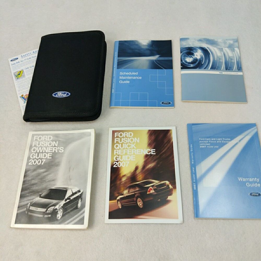 Owner's Manual 07 2007 Ford Fusion 7 PC Set & Black Ford‎  Factory Case - NICE